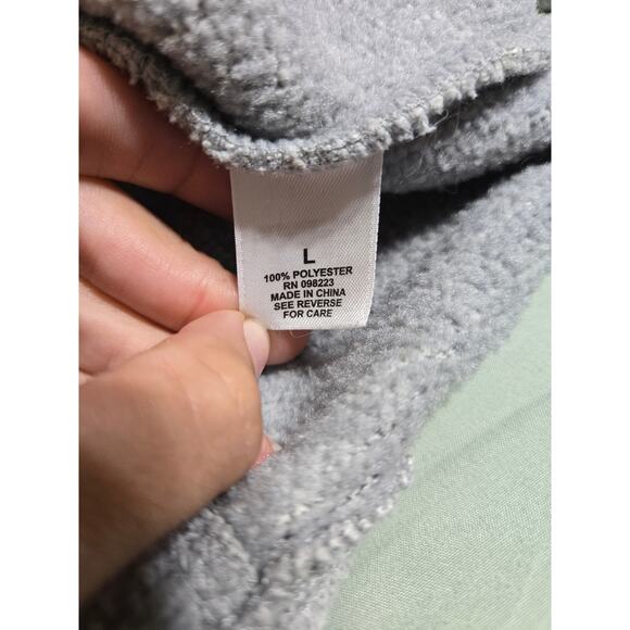 Magellan outdoors large classic fit women's gray partial button up sweater - Picture 6 of 9